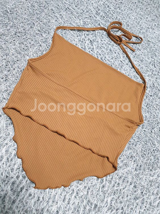 할) 트라이앵글 홀터넥 나시 XS (착샷O)--6