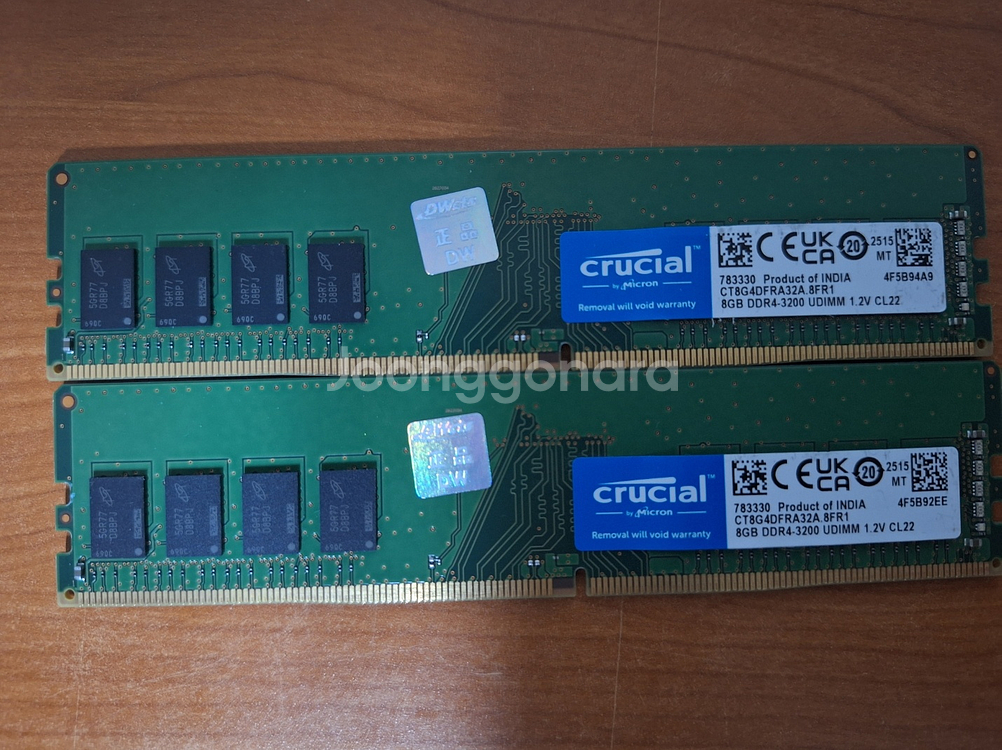 크루셜 ddr4 16gb(8gb*2)3200 2세트--0
