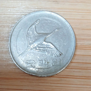 원형 에러 500원 한국동전