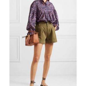 이자벨마랑 laila 핀턱 플로랄 블라우스