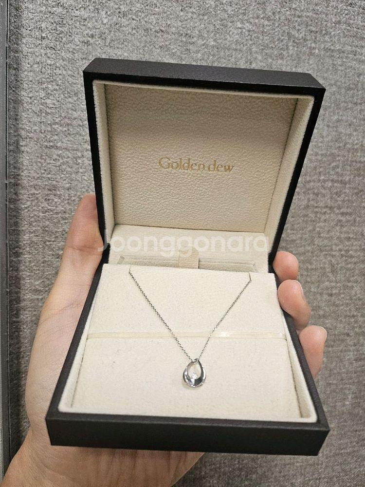 골든듀 미니듀 다이아 18K 목걸이--1
