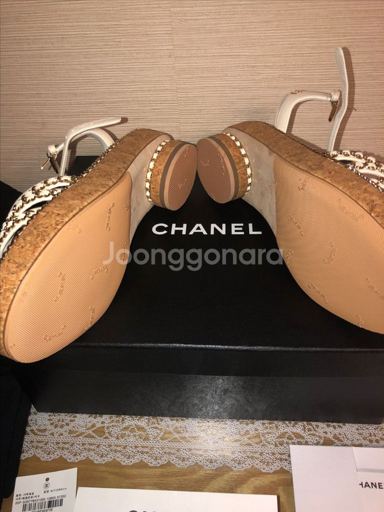 샤넬 램스킨체인인샌들240사이즈--3