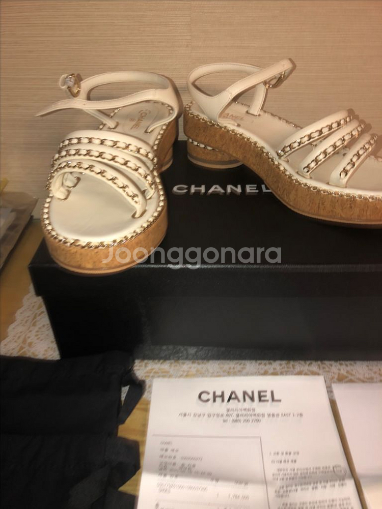 샤넬 램스킨체인인샌들240사이즈--7