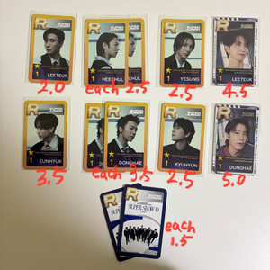슈퍼주니어 슈퍼쇼10 슈스엠 포카 양도합니다
