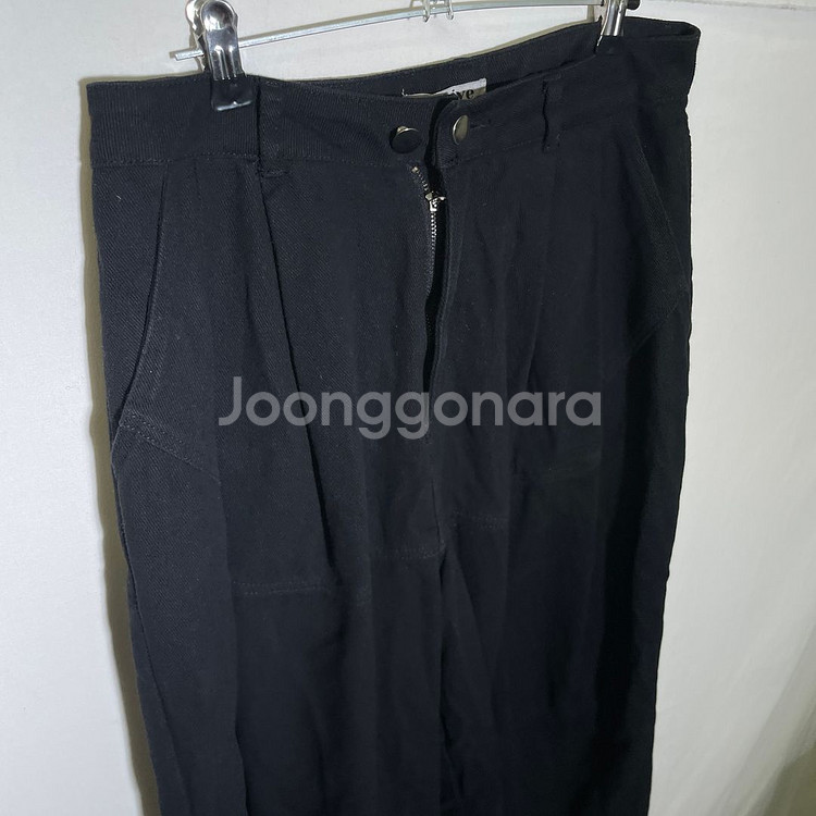 M)남성 투턱 와이드 데님 청바지 흑청--0