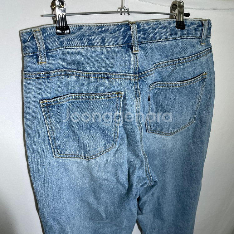 M)토피 연청 청바지 데님--4