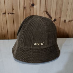 리바이스 골덴 버킷햇 진브라운