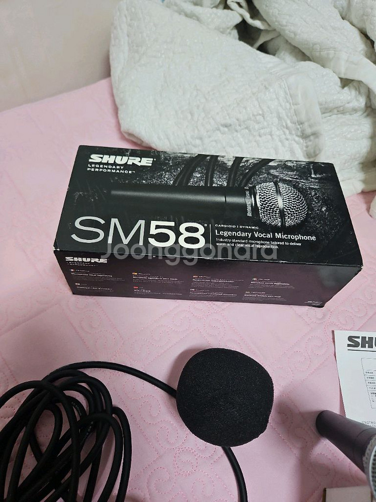 슈어sm58버튼없는거 신품급--6