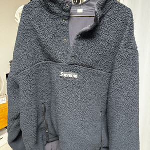 23fw 슈프림 폴러텍 셔링 리버시블 풀오버 블랙