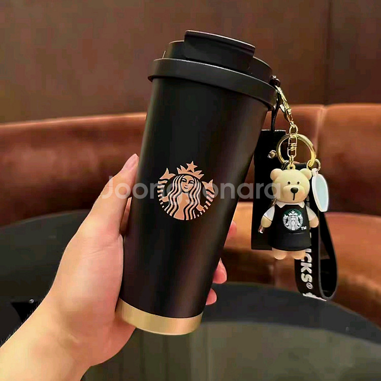 스타벅스 텀블러 보온병 물병 남여공용 선물용도 블랙--4