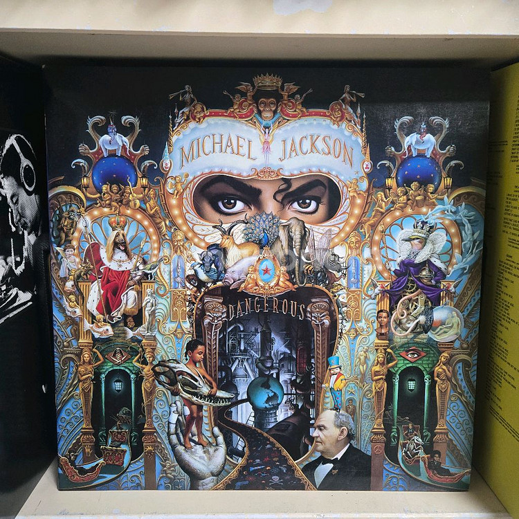 마이클 잭슨 Dangerous LP 음반 2장 민트급--0