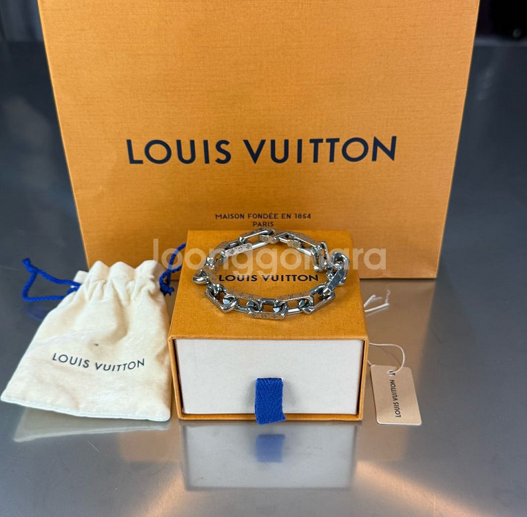 루이비통 버질아블로 모노그램 체인 팔찌--0