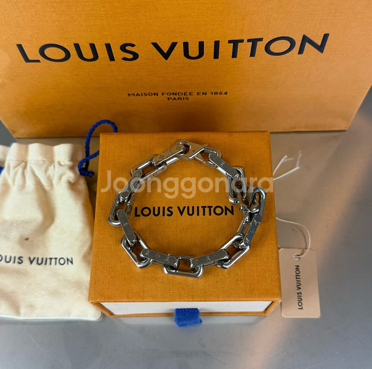 루이비통 버질아블로 모노그램 체인 팔찌--1