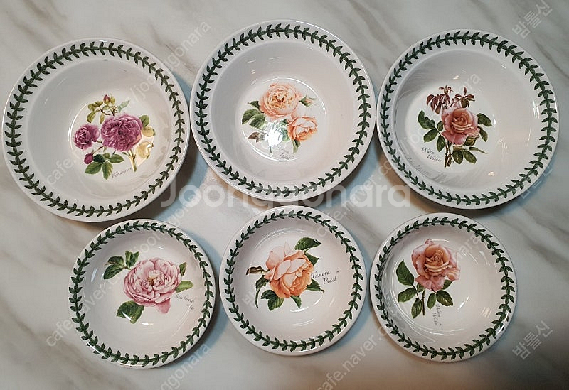 영국포트메리온 보타닉로즈 오트밀 3뉴볼13cm3개일괄값--0