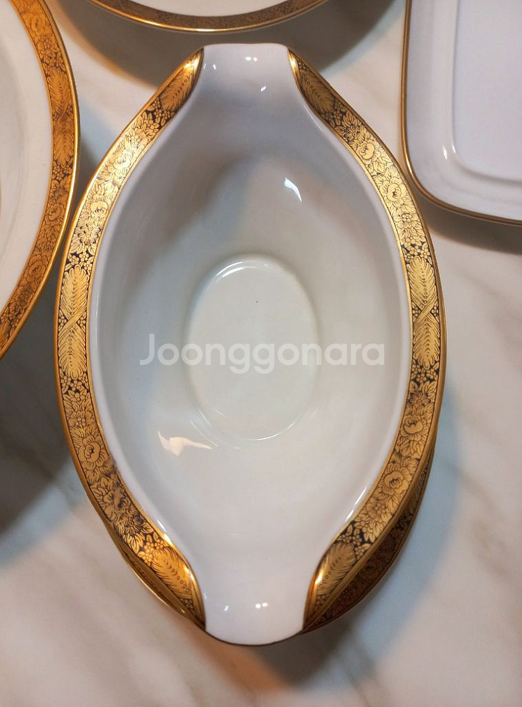 단종 일본제 노리다케 goldkin 12인 디너용 플레--4