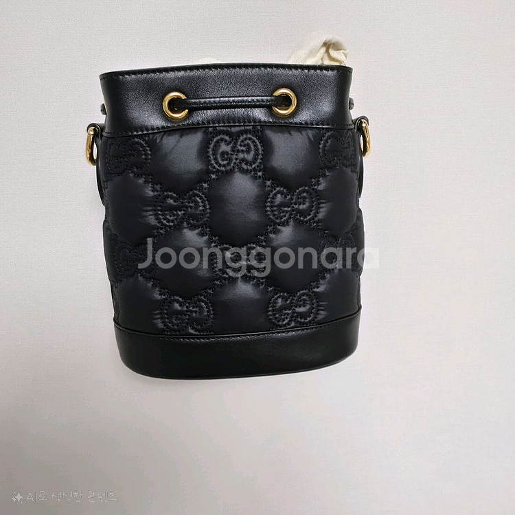 구찌 GG 마테라쎄 나일론 버킷백--1