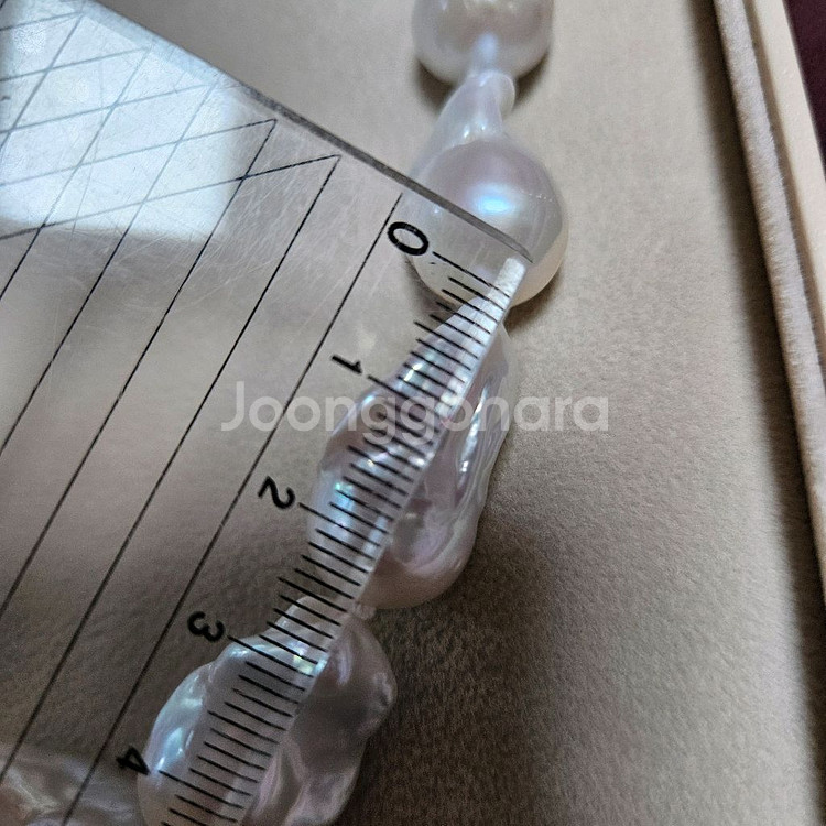 천연 바로크 빅 진주 비드 목걸이 빅사이즈 새제품--1