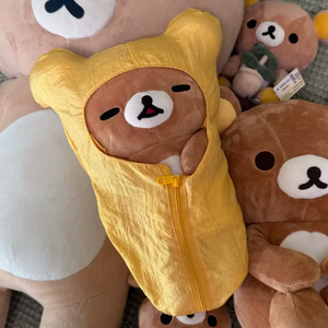 리락쿠마 바스락 침낭 인형 캠핑 놀이