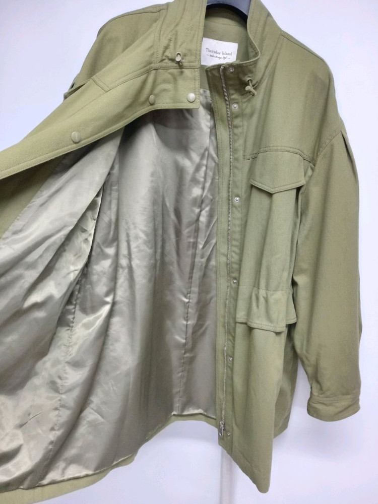 새 써스데이아일랜드 춘추 홀겹 야상 점퍼 66.77--5