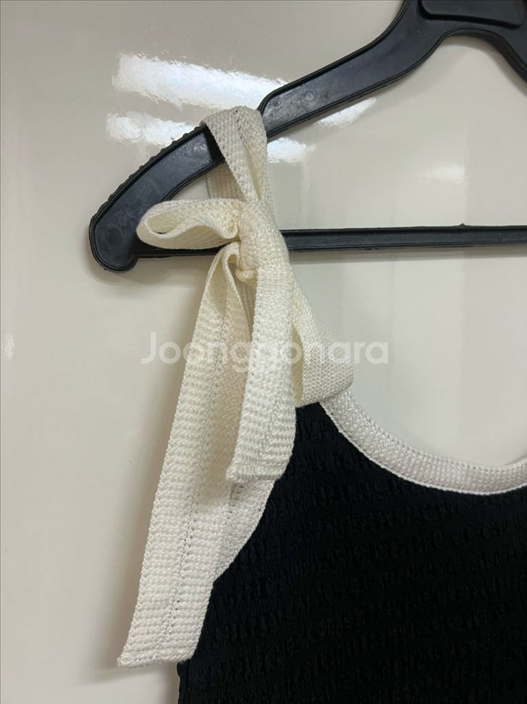 리본 뷔스티에 블라우스 탑 나시 조끼 민소매 레이어드--3