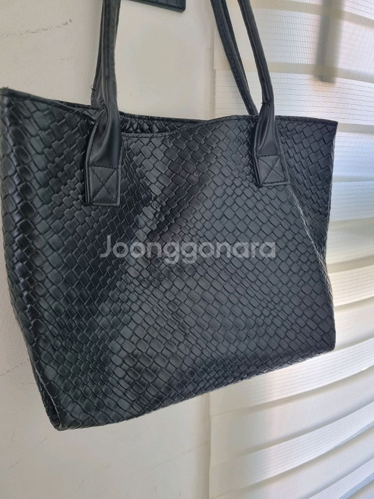 블랙인조피혁. 큰가방 새거--0