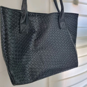 블랙인조피혁. 큰가방 새거