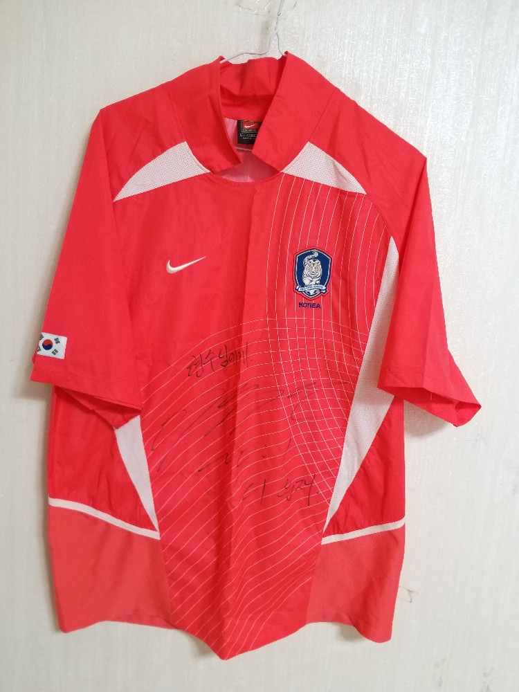 나이키 2002 이운재 싸인 국대 축구유니폼(스판105 이미지