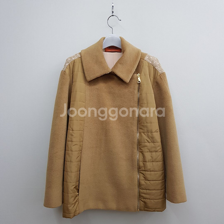미쏘니Missoni 울 앙고라 혼방 카멜 코트 M사이즈--0