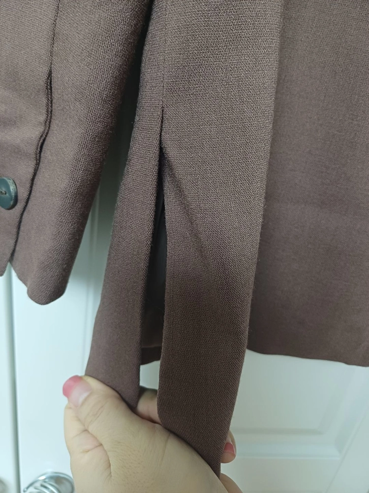 Dewl 브라운 블레이저 M,듀엘 여성 봄가을 자켓 6 이미지