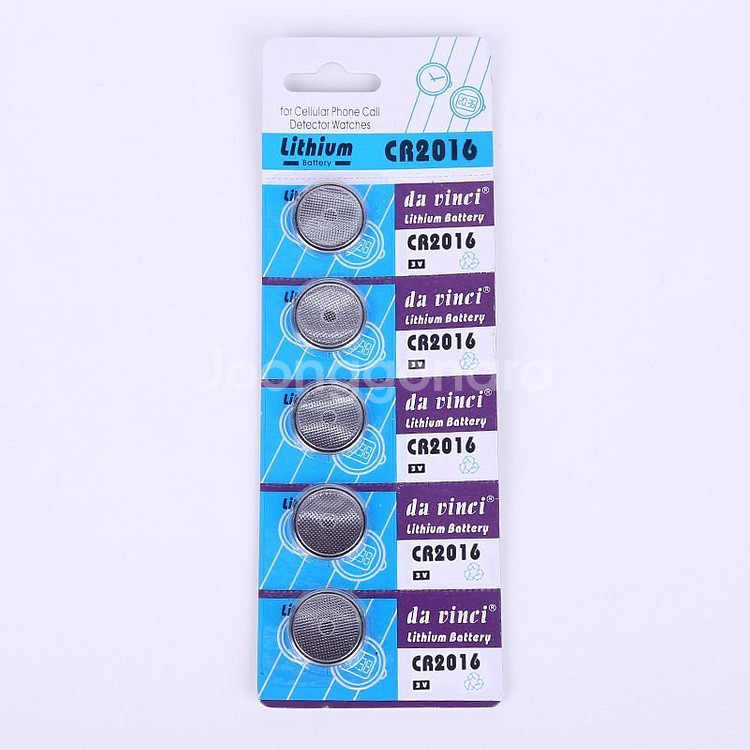 새 회중시계 5알 CR2016 건전지 배터리 3V 수은--0