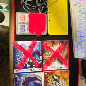 닌텐도 뉴3ds xl 피카츄 에디션+포켓몬뱅크,썬 문
