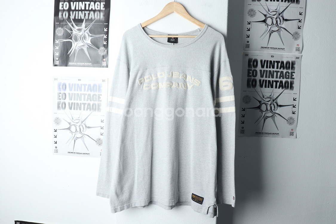 (L-XL) 폴로 랄프로렌 맨투맨 티셔츠 그레이--1