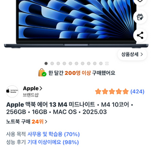 맥북 에어 13 미드나이트 미개봉 팝니다