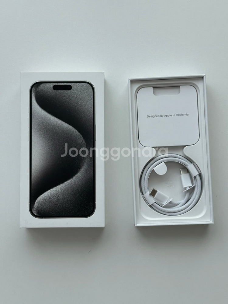 아이폰15프로 화이트 512GB 풀박스 애케플--1