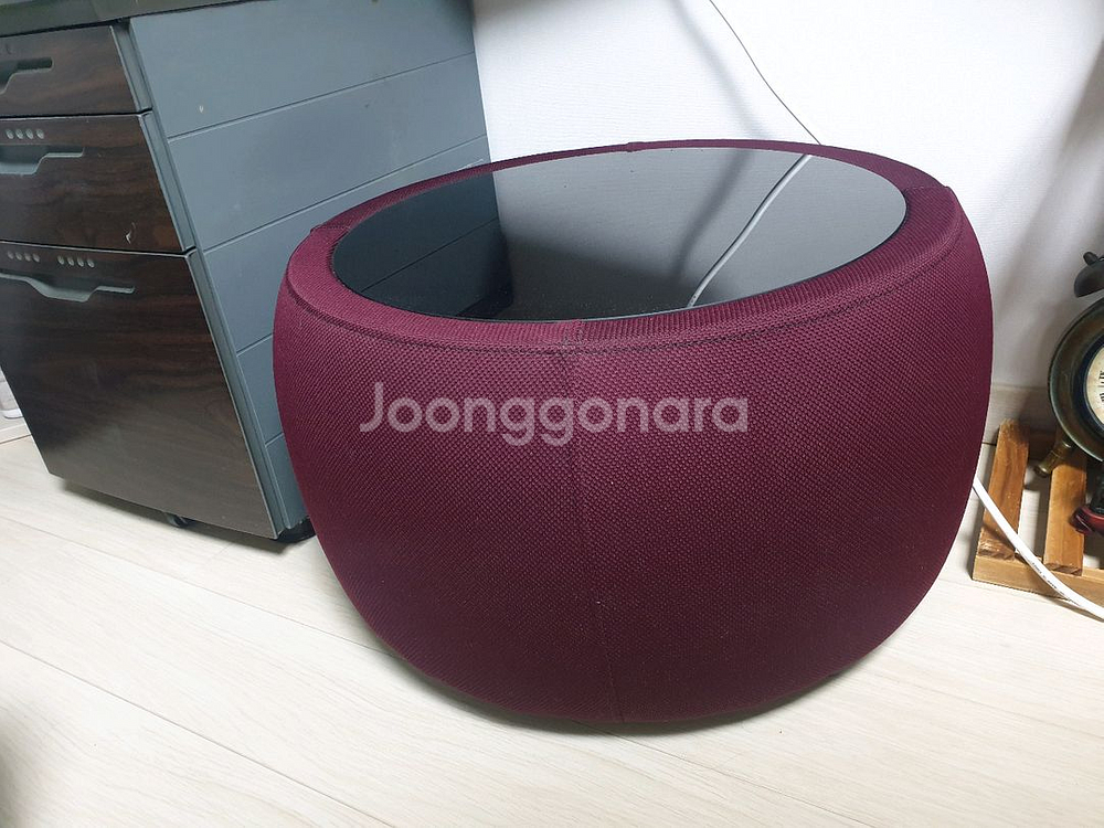 세라믹 식탁테이블+의자2개+원형 티 테이블 일괄--3