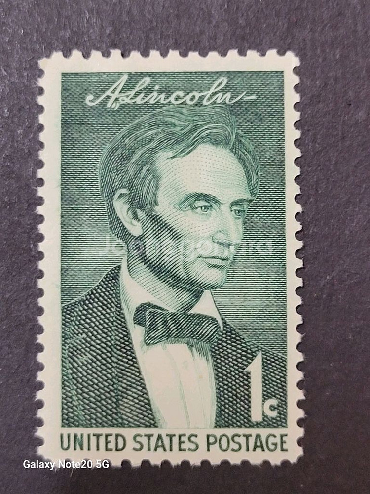 (미국우표)1950년대 링컨대통령 기념우표 4종 풀세--1