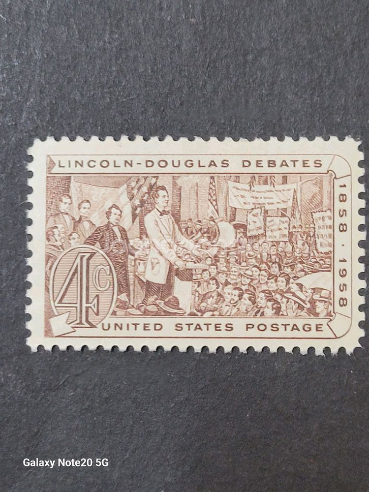 (미국우표)1950년대 링컨대통령 기념우표 4종 풀세--4