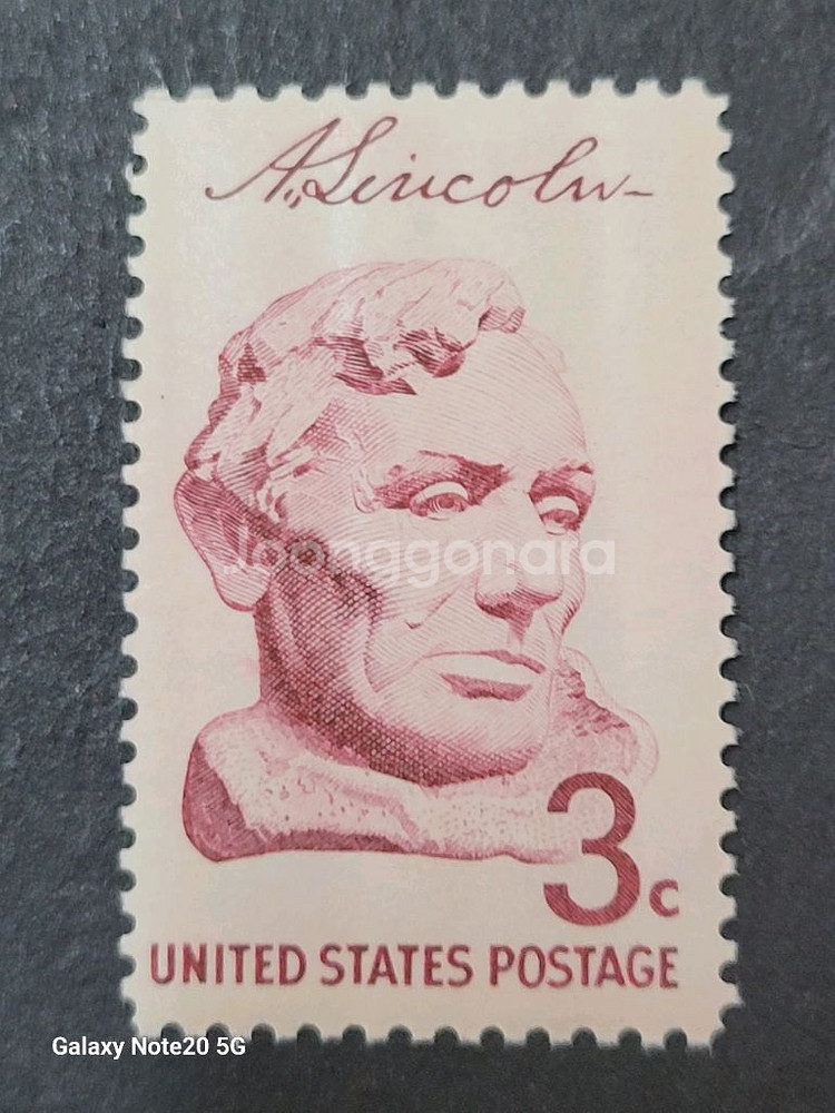 (미국우표)1950년대 링컨대통령 기념우표 4종 풀세--2