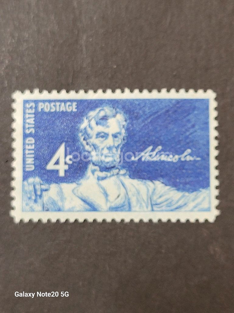(미국우표)1950년대 링컨대통령 기념우표 4종 풀세--3