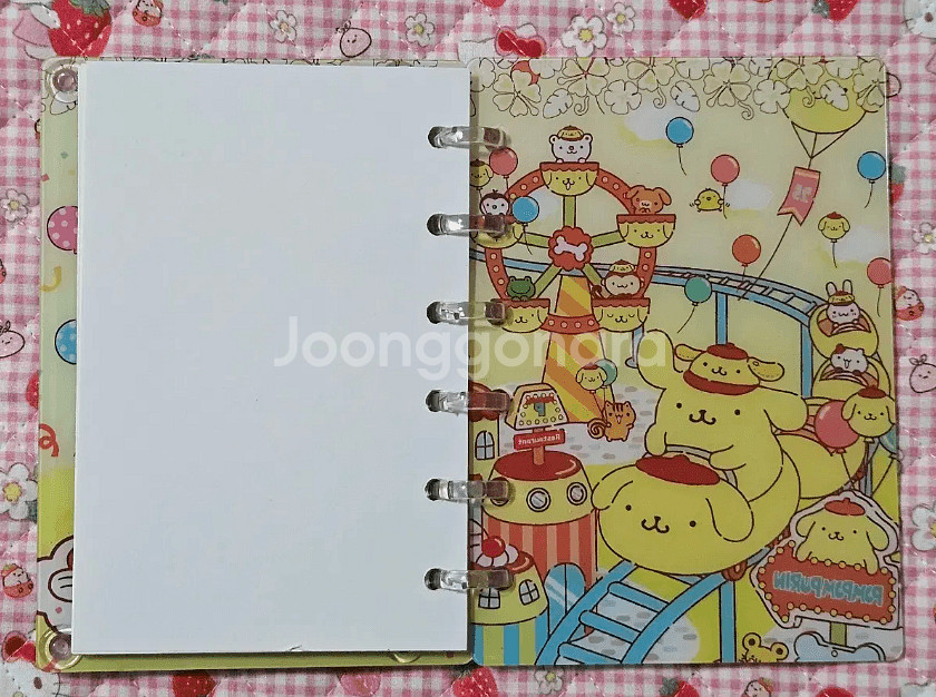 A7 산리오 폼폼푸린 아크릴 쉐이커 다이어리 노트--3
