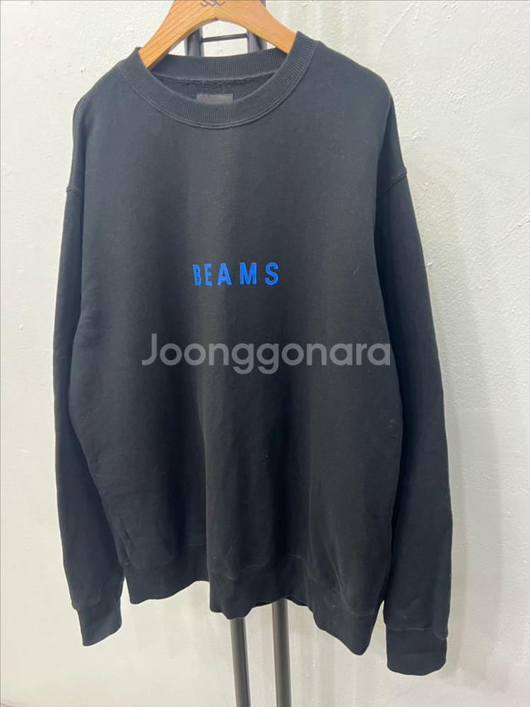 정품) 빔즈 BEAMS 블랙 맨투맨 티셔츠 M--2