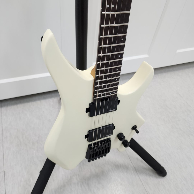 헥스 헤드리스 일렉기타 N400 아이보리--5