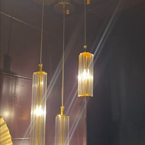 투명 유리 펜던트 조명 6개
