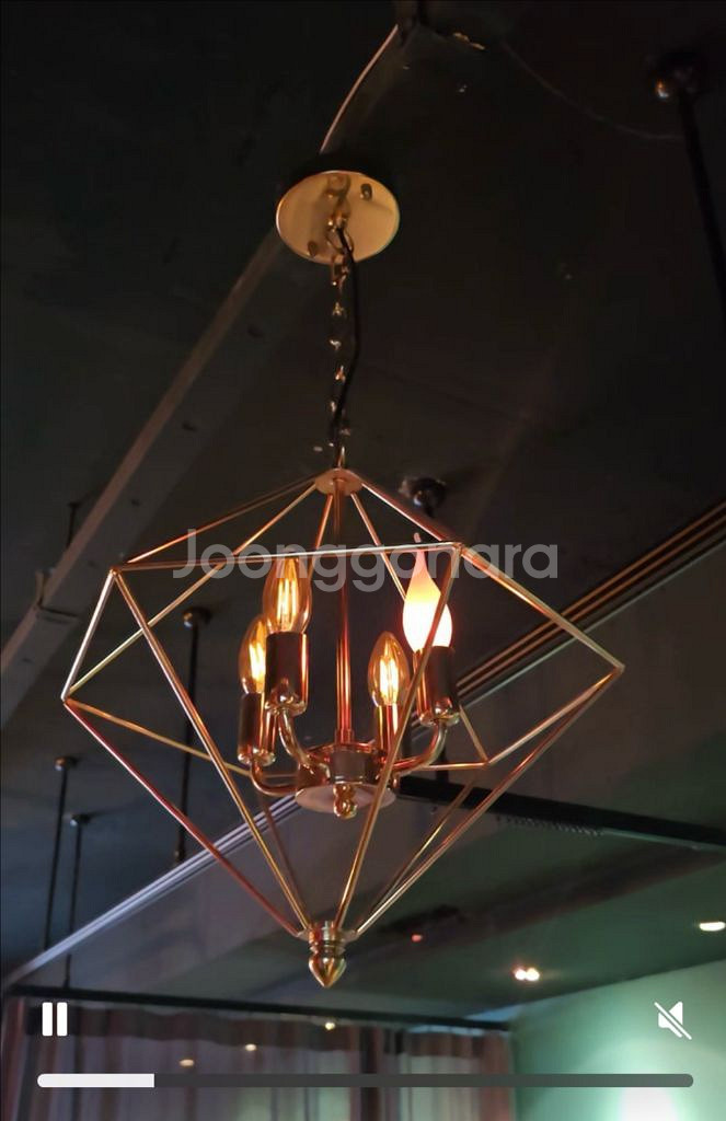 투명 유리 펜던트 조명 6개--4