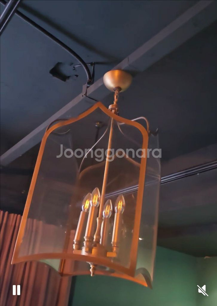 투명 유리 펜던트 조명 6개--5