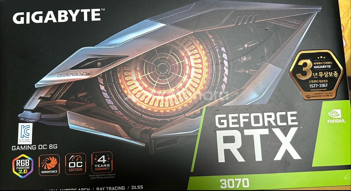 기가바이트 RTX 3070 게이밍 OC 8G--0