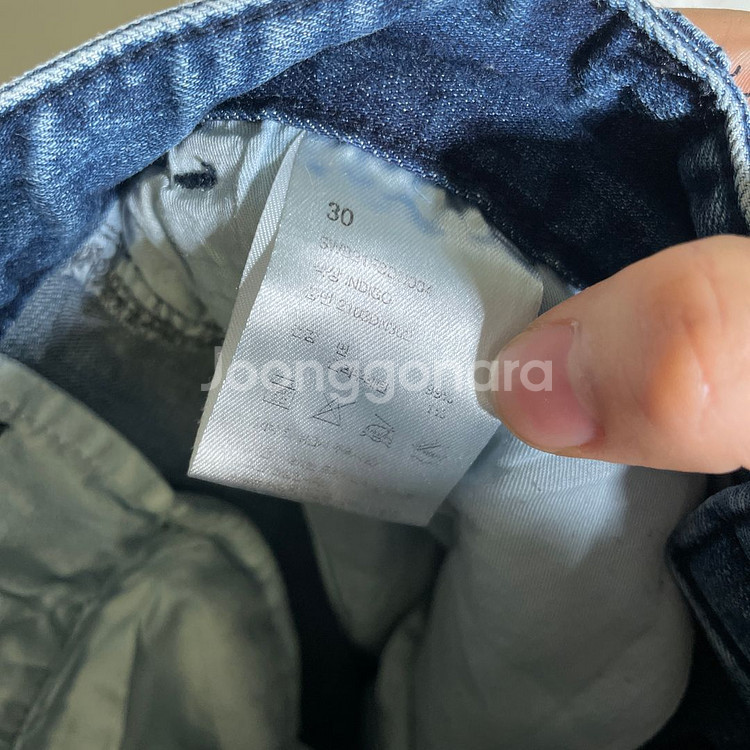 30인치)비슬로우 슬로우보이 중청 와이드핏 데님 청바지--7