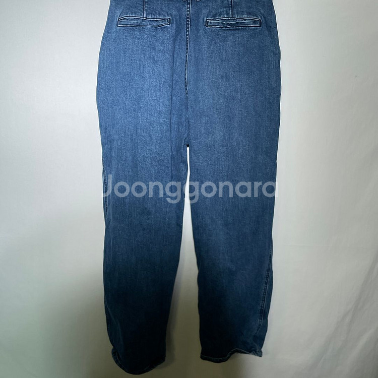 30인치)비슬로우 슬로우보이 중청 와이드핏 데님 청바지--4