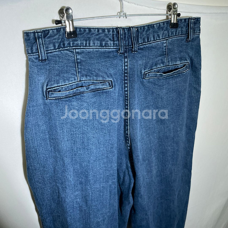 30인치)비슬로우 슬로우보이 중청 와이드핏 데님 청바지--3