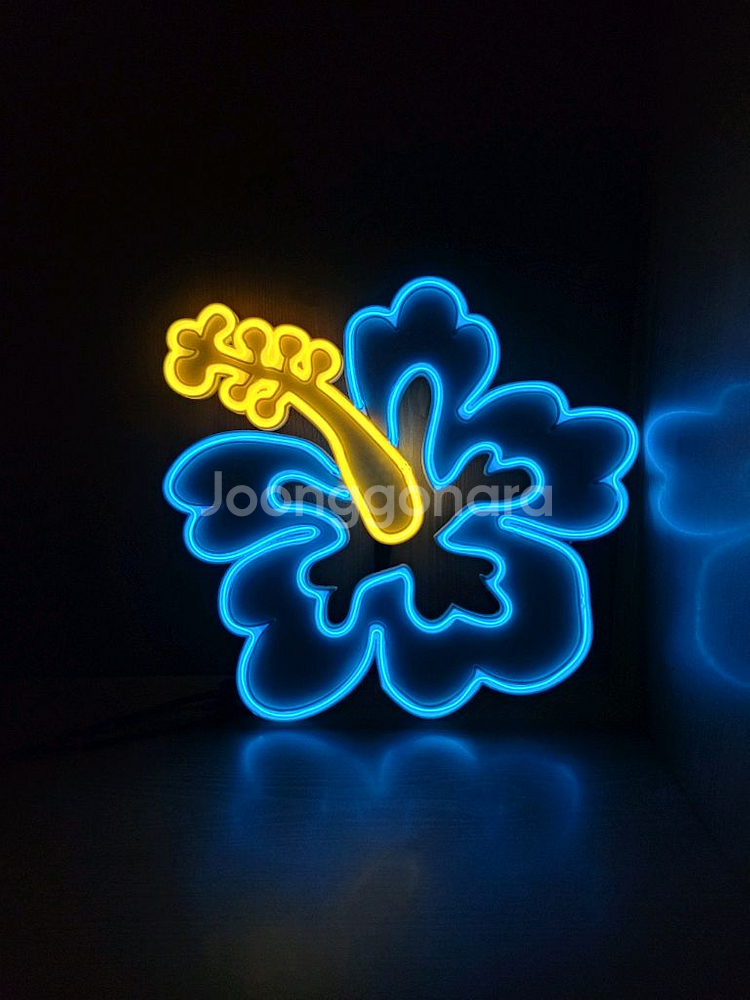 네온사인 하와이안 플라워 히비스커스 led 램프--4